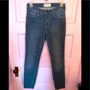 Free people skinny high waisted jeans denim